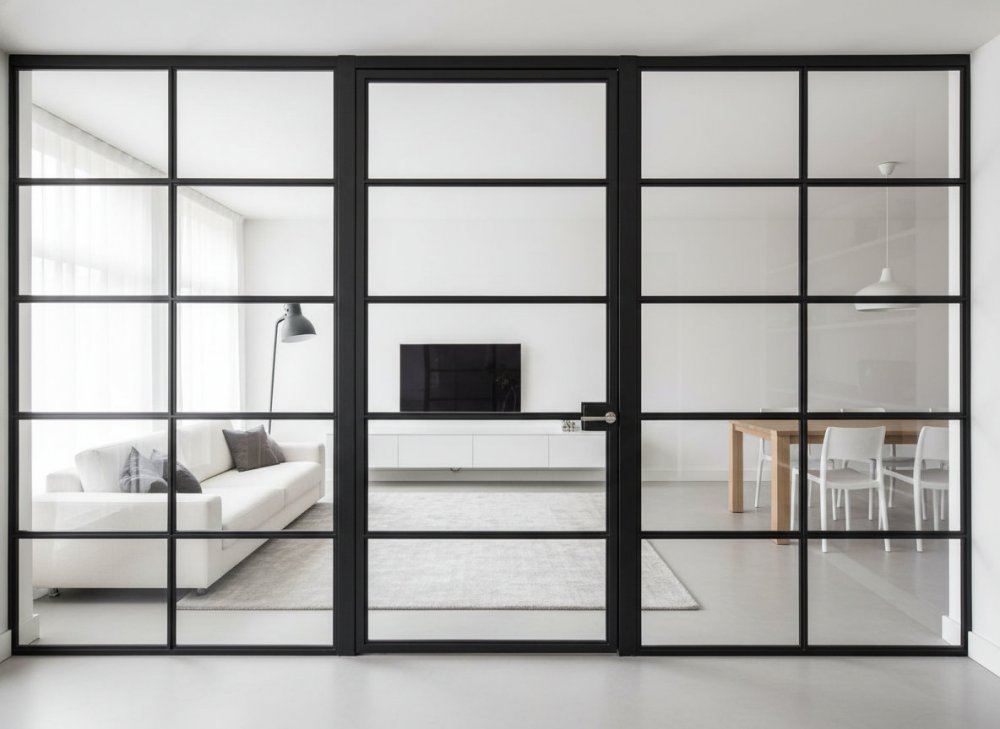 Перегородки с дверью в гостинную LOFT стационарная для дома №10