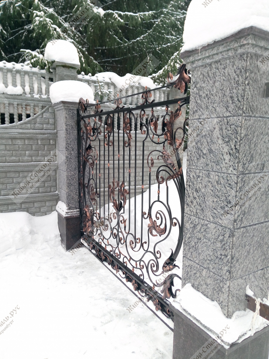 Кованые ворота в КП ПАЛНЕКС