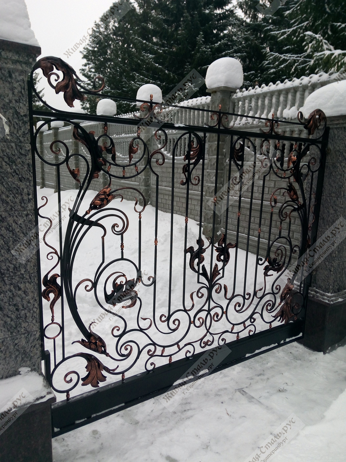 Кованые ворота в КП ПАЛНЕКС