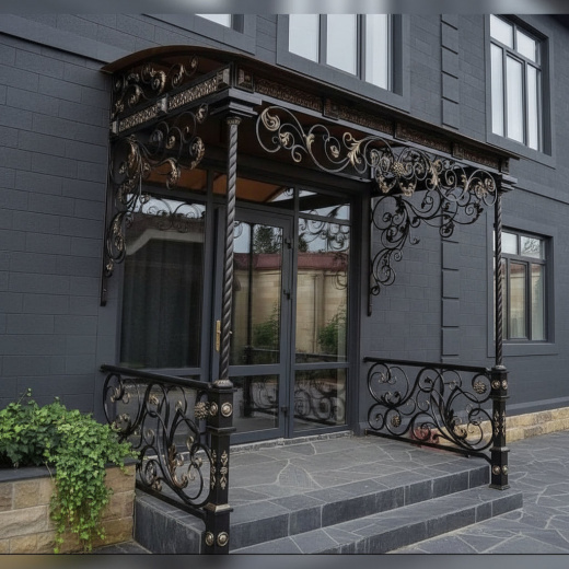 Козырек односкатный крышей №18